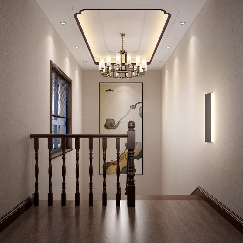 Aipsun 24in/20W LED Matte Black Modern Vanity Light Matte Black Wall Light Up Down Wall Mount Lights Indoor Modern Wall Light for Bathroom(Neutral White 4000K) - Image 4